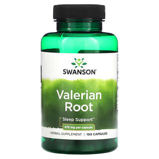 Swanson, Racine de valériane, 475 mg, 100 capsules