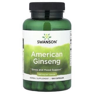 Swanson, Ginseng americano, 550 mg, 100 cápsulas