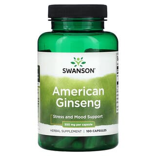 Swanson, Ginseng americano, 550 mg, 100 cápsulas