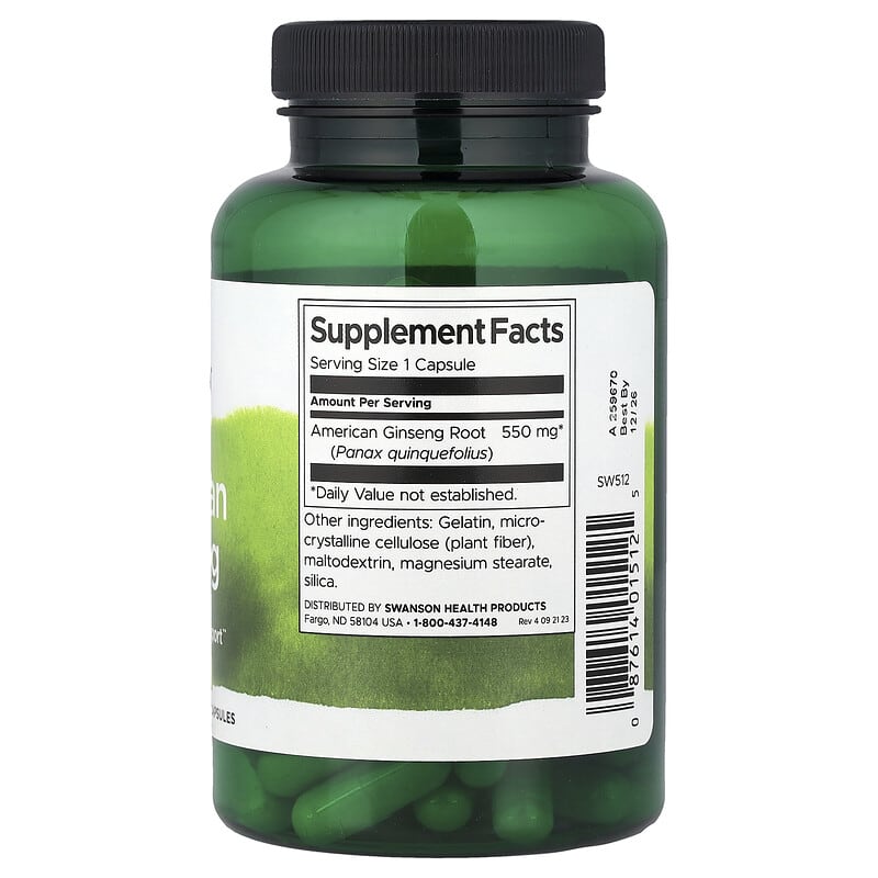 アメリカ人参、550mg、100粒