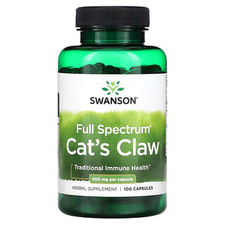 Swanson, Full Spectrum Cat's Claw, 500 mg, 100 Capsules