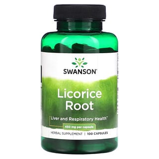 Swanson, Licorice Root, 450 mg, 100 Capsules