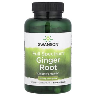 Swanson, Full Spectrum Ginger Root, Ingwerwurzel, Vollspektrum, 540 mg, 100 Kapseln