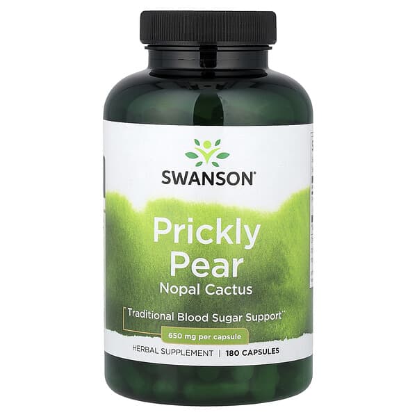 Swanson, Prickly Pear Nopal Cactus, 650 mg, 180 Capsules
