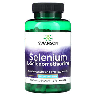 Swanson, Селен, L-селенометионин, 100 мкг, 300 капсул