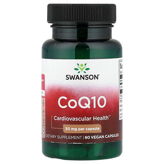 Swanson Vitamins, коэнзим Q10, 30 мг, 60 веганских капсул