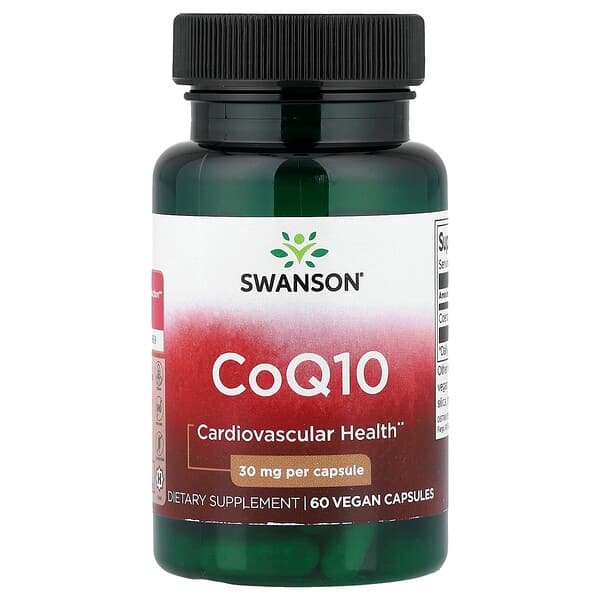 Swanson Vitamins, CoQ10, 30 mg, 60 Vegan Capsules — product photo 1