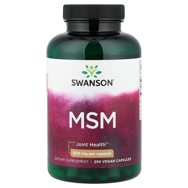 Swanson Vitamins, MSM, 500 mg, 250 Capsules