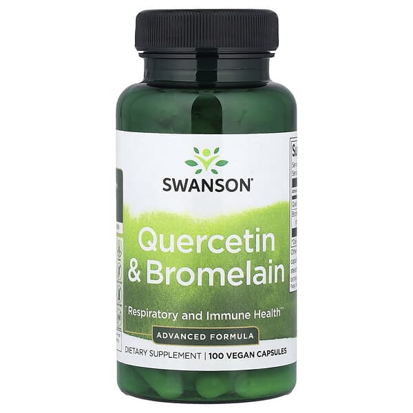 Swanson Quercetin & Bromelain, 100 Vegan Capsules