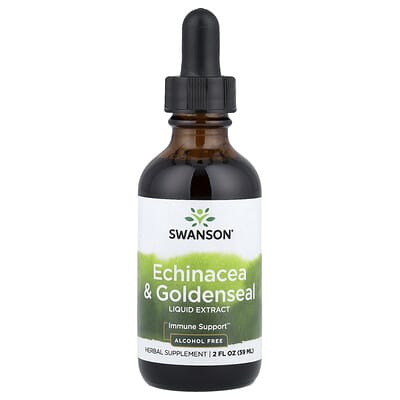 Swanson, Echinacea & Goldenseal Liquid Extract, Alcohol Free, 2 fl oz (59 ml)