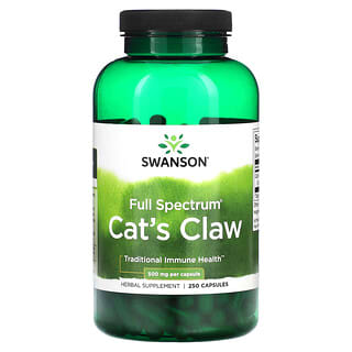Swanson, Кошачий коготь полного спектра, 500 мг, 250 капсул