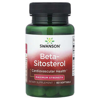 Swanson, Beta-Sitosterol, Maximum Strength, 60 Softgels (160 mg per Softgel)