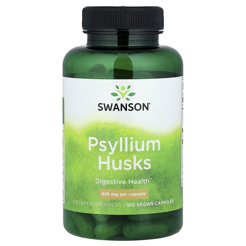 Psyllium Husks, 610 mg, 100 Vegan Capsules
