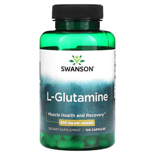 Swanson, L-glutamina, 500 mg, 100 cápsulas
