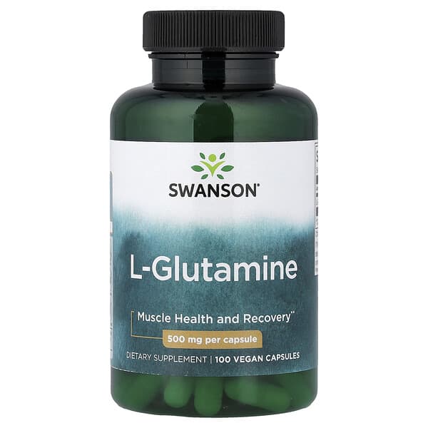 L-Glutamine, 500 mg, 100 Vegan Capsules