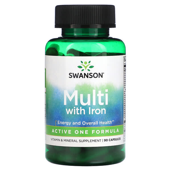 Swanson, 含鐵多營養素配方，90 粒膠囊