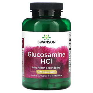 Swanson, Cloridrato de Glicosamina, 1.500 mg, 100 Comprimidos