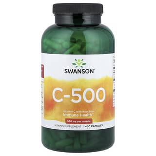 Swanson, C-500, Vitamine C et cynorrhodon, 400 capsules