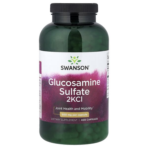 Swanson Glucosamine Sulfate 2KCI, 500 mg, 400 Capsules