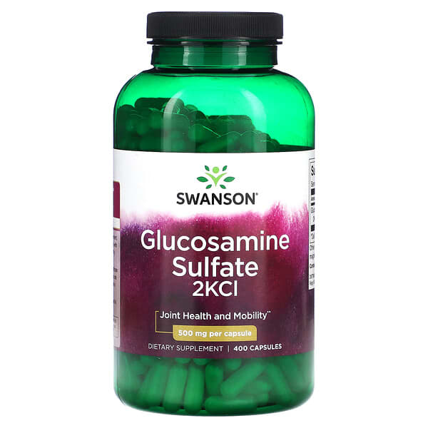 Swanson, Glucosamine Sulfate 2KCI, 500 mg, 400 Capsules
