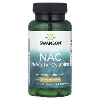 Swanson, NAC，N-乙酰半胱氨酸，600 毫克，100 粒膠囊