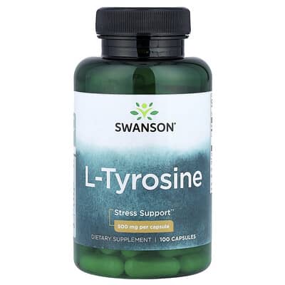 Swanson, L-Tyrosine, 500 mg, 100 Capsules