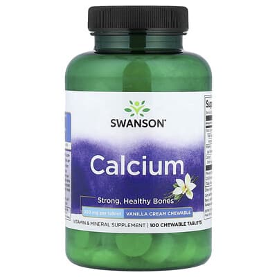 Swanson, Calcium Chewables, Vanilla Cream, 100 Tablets