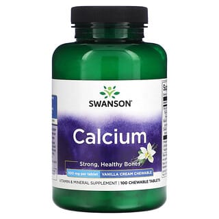 Swanson, Calcium, Vanillecreme, 500 mg, 100 Kautabletten