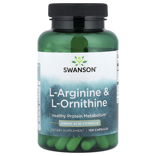 L-Arginine & L-Ornithine, 100 Capsules