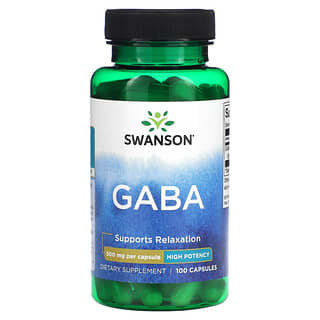 Swanson, Gaba, Alta potencia, 500 mg, 100 cápsulas