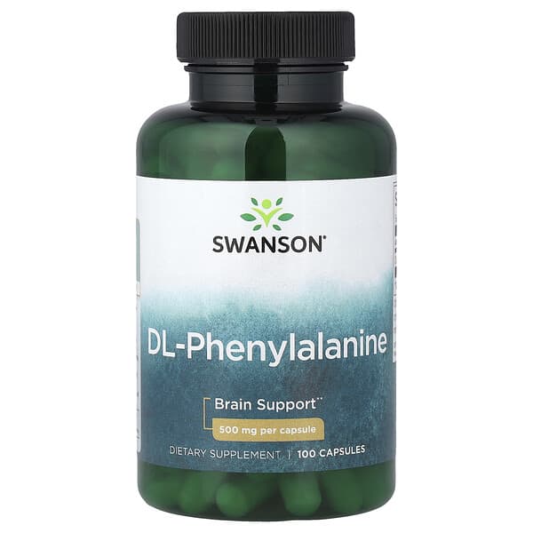 فوائد فينيل الانين مع أفضل سعر على موقع اي هيرب 2 Swanson, DL-Phenylalanine, 500 mg, 100 Capsules