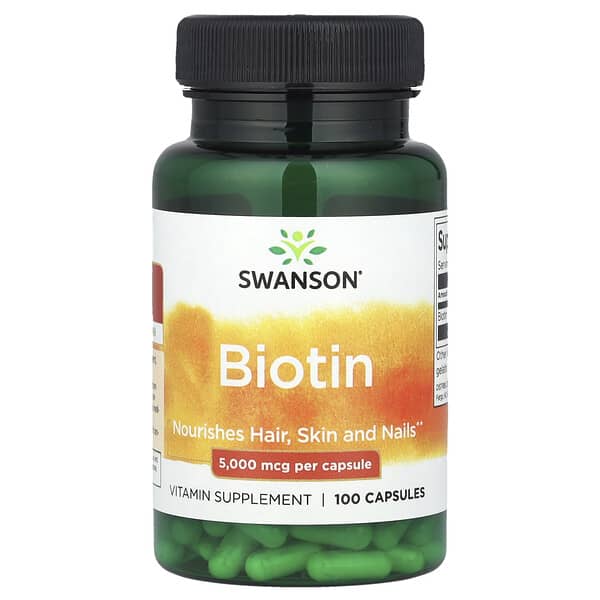 Swanson, 生物維生素,5,000 微克,100 粒膠囊