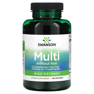 Swanson, Multi Without Iron，120 粒軟凝膠