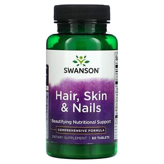 Swanson, Волосы, кожа и ногти, 60 таблеток