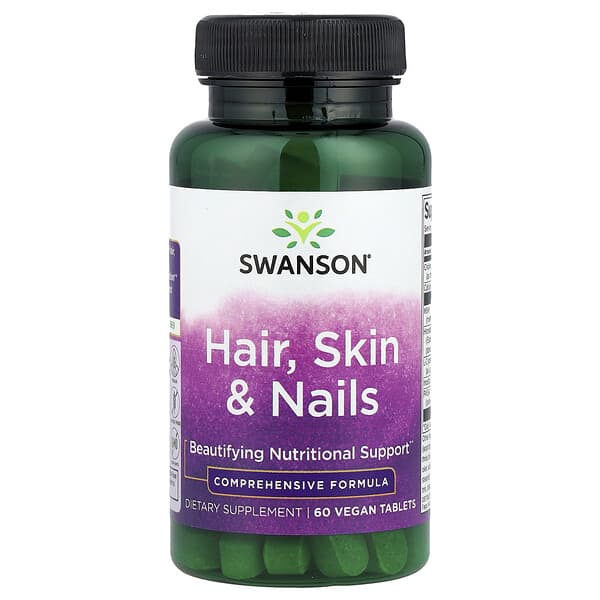 Hair, Skin & Nails, 60 Vegan Tablets