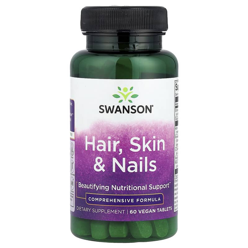 Swanson, Hair, Skin & Nails, 60 Vegan Tablets