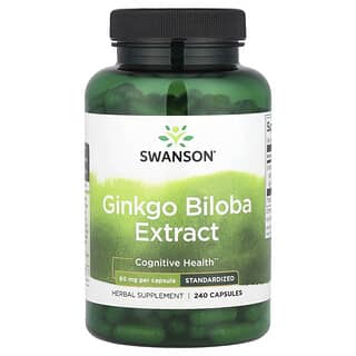 Swanson, Extracto de Ginkgo biloba, 60 mg, 240 cápsulas