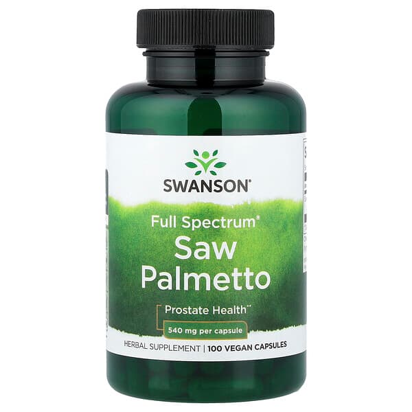 Swanson Vitamins, Full Spectrum® Saw Palmetto, 540 mg, 100 Vegan Capsules — product photo 1