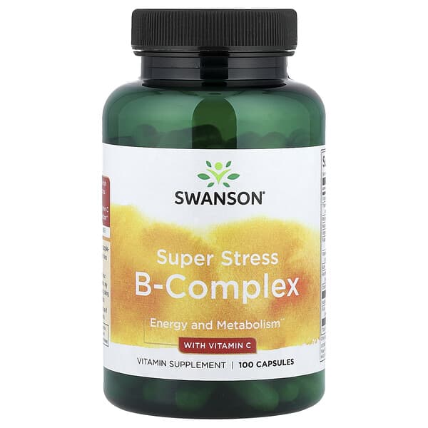 Super Stress B-Complex With Vitamin C, 100 Capsules