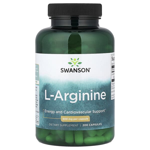 L-Arginine, 500 mg, 200 Capsules