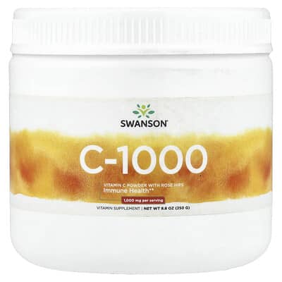 Swanson, Vitamin C Powder, with Rose Hips, 250 g (8.8 oz)
