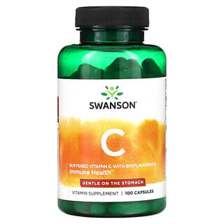 Swanson, Gepuffertes Vitamin C mit Bioflavonoiden, 100 Kapseln