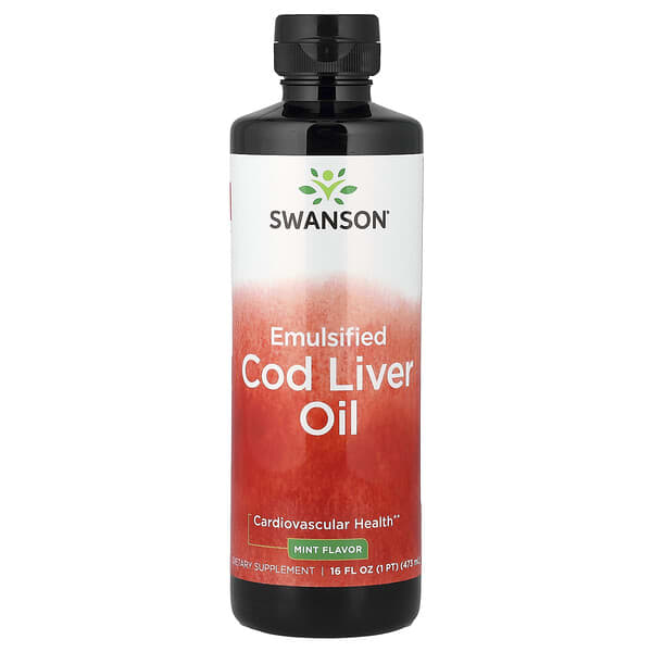 Emulsified Cod Liver Oil, Mint, 16 fl oz (473 ml)