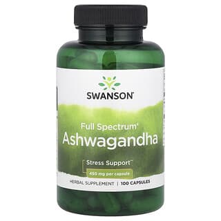 Swanson, Ashwagandha, 450 mg, 100 Cápsulas