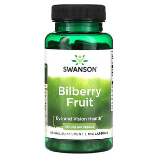 Swanson, Bilberry Fruit, 470 mg, 100 Capsules