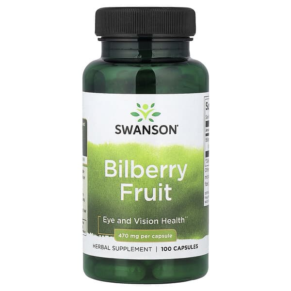 Bilberry Fruit, 470 mg, 100 Capsules