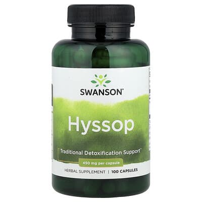 Swanson, Hyssop, 450 mg, 100 Capsules