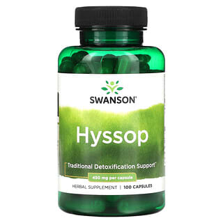 Swanson, Иссоп, 450 мг, 100 капсул