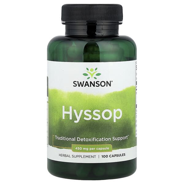 Hyssop, 450 mg, 100 Capsules