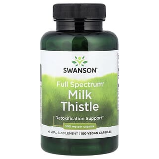 Swanson, Full Spectrum®, Milk Thistle, 500 mg, 100 Vegan Capsules (250 mg per Capsule)